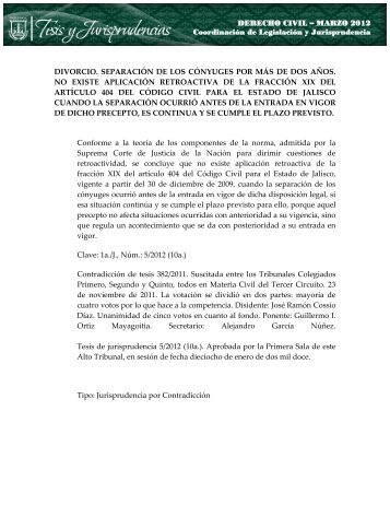 DERECHO CIVIL – MARZO 2012 Coordinación de Legislación y ...