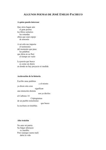 Antología poética de José Emilio Pacheco (PDF) - ABC.es