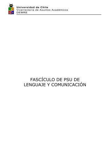 fascículo de psu de lenguaje y comunicación - Sala de Historia