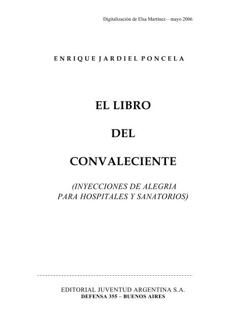 el libro del convaleciente - AMPA Severí Torres