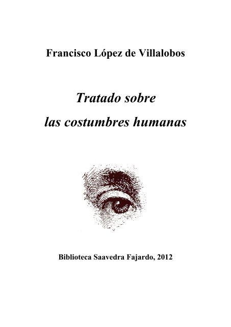 Tratado sobre las costumbres humanas - Biblioteca SAAVEDRA ...