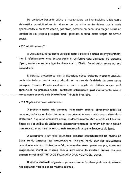 Utilitarismo Penal nos Crimes Contra a Ordem Tributária - Ministério ...