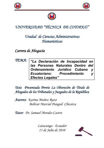 Repositorio UTC - Universidad Técnica de Cotopaxi