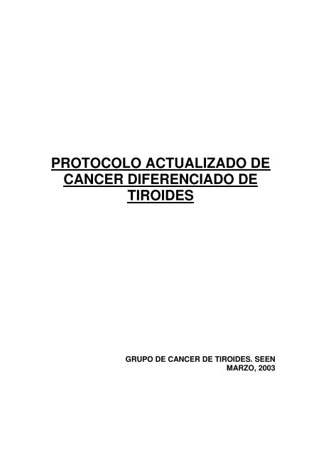 protocolo actualizado de cancer diferenciado de tiroides