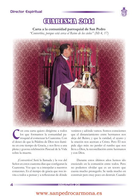 Boletín de Cuaresma 2011 - Iglesia san Pedro