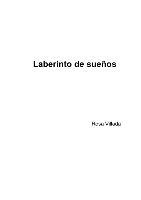 Laberinto de sueños - Libros de Rosa Villada