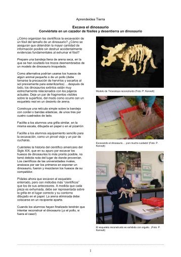 1 Excava el dinosaurio - Earth Learning Idea