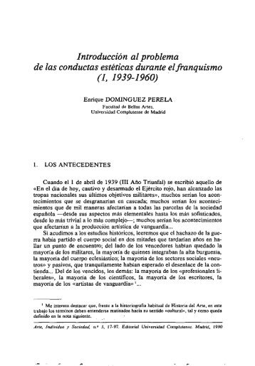 Introducción al problema de las conductas estéticas durante ...