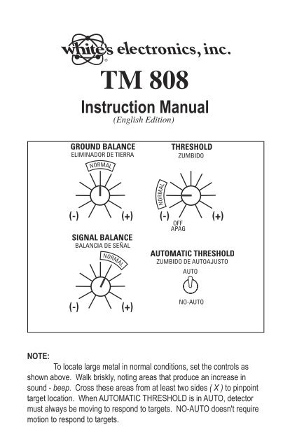 TM 808 - White's Metal Detectors