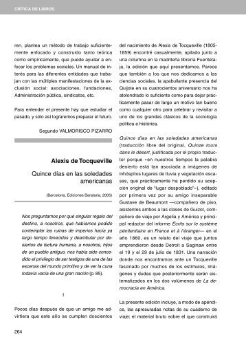 Alexis de Tocqueville Quince días en las soledades americanas