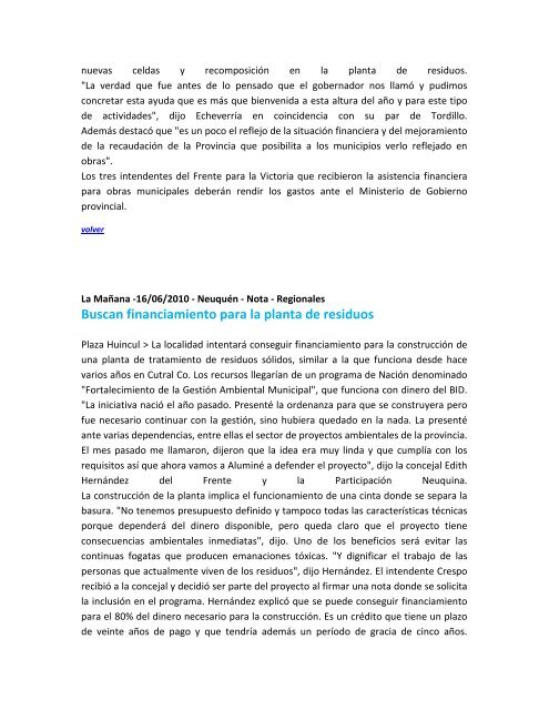 prensa semanal nº 51 - Secretaría de Ambiente y Desarrollo ...