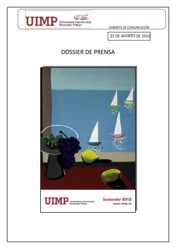 DOSSIER DE PRENSA - Universidad Internacional Menéndez Pelayo