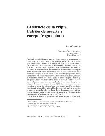 Gennaro, Juan.pmd - Asociación Psicoanalítica de Buenos Aires