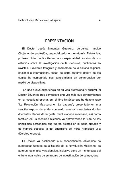 La Revolución Mexicana en la Laguna - SOCIEDAD DE HISTORIA ...