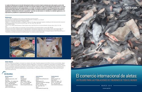 El comercio internacional de aletas - Oceana