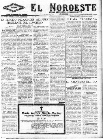 El Noroeste 19230525 - Historia del Ajedrez Asturiano