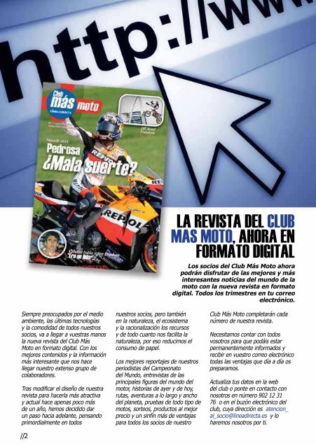 revista Club más moto en PDF