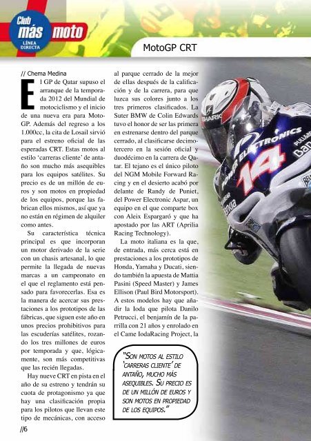 revista Club más moto en PDF