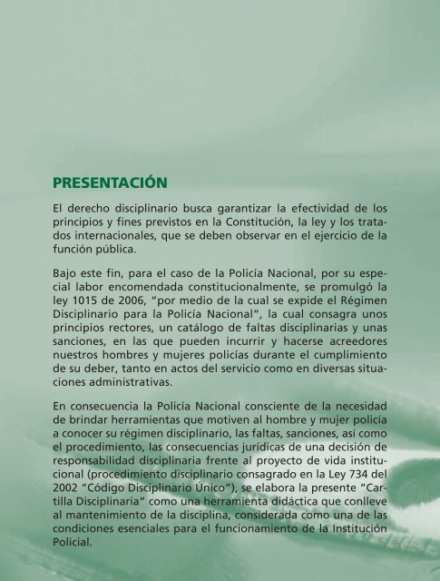 Cartilla Disciplinaria PONAL..pdf - policias con derechos