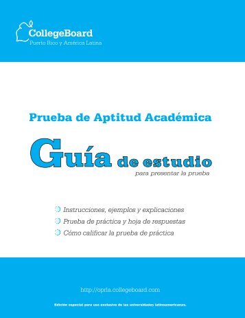 Guía de estudio PAA - Admisiones en la UFM