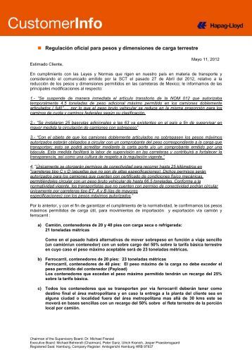 CARTA DE COMPROMISO Y GARANTIA ANUAL  - Hapag-Lloyd