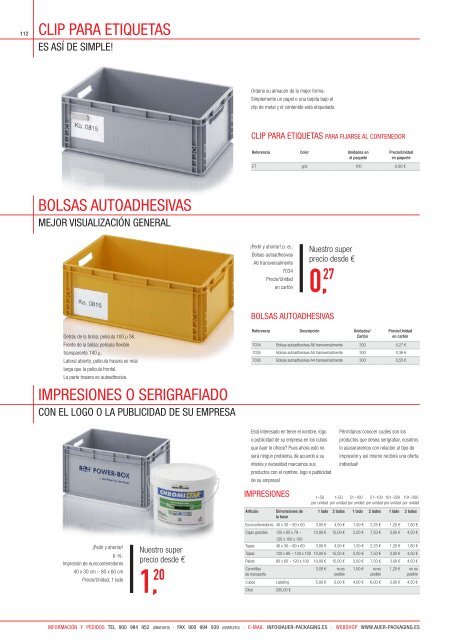 CONTENEDORES DE PLÁSTICO PARA EL ... - AUER Packaging