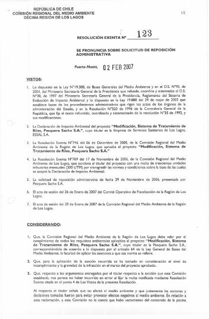 Recurso Jerárquico - SEA - Servicio de evaluación ambiental