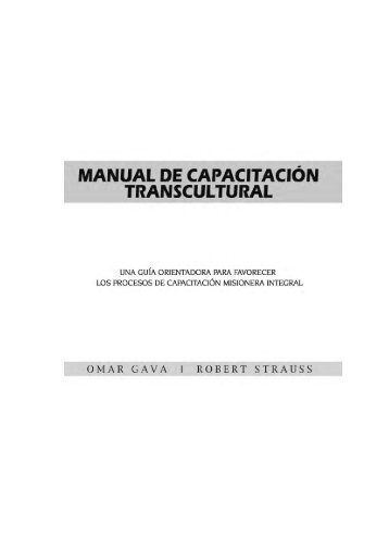 Manual de capacitacion transcultural - Recursos misioneros