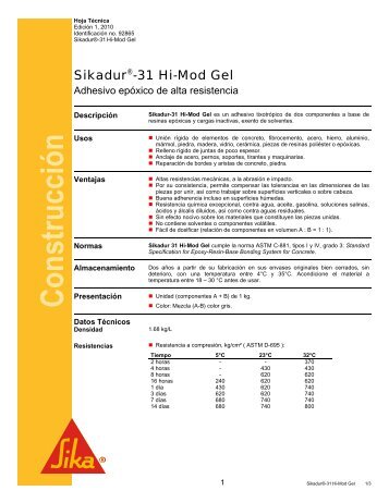 Sikadur-31 Hi-Mod Gel - Lazarus & Lazarus