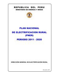 del Plan Nacional de Electrificación Rural - PNER - DGER ...
