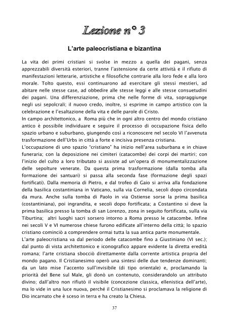 Lezione III - L'arte paleocristiana e bizantina - Francesco Ridolfi