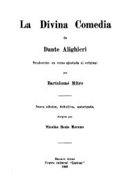 Dante Alighieri, La Divina Comedia, traducción de Bartolomé Mitre ...