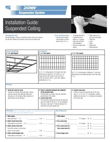 Installation Guide: Suspended Ceiling - USG Corporation