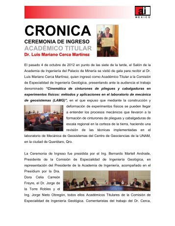 CRONICA - Academia de Ingeniería