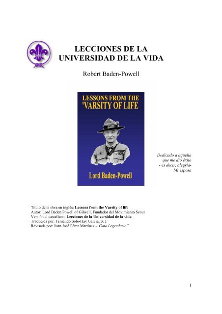 Lecciones de la universidad de la vida - Baden-Powell - The Dump