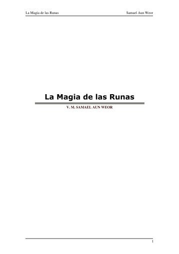 Libro La Magia de las Runas - ACEGAP