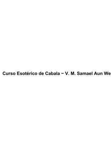 Curso Esotérico de Cabala - V. M. Samael Aun Weor