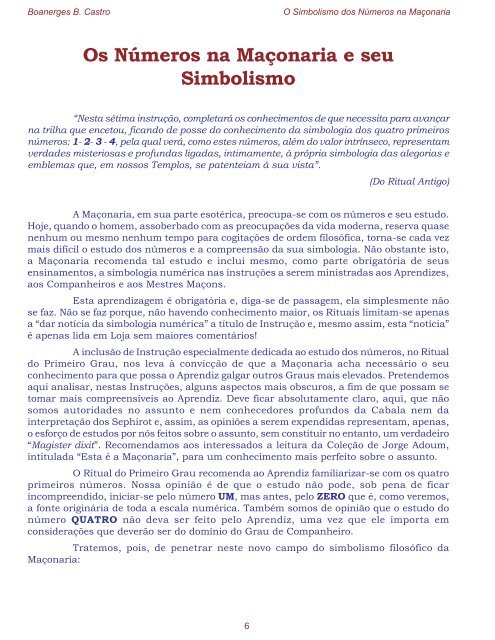 O Simbolismo dos Números na Maçonaria - T.'.M.'. Justiça e ...