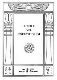 LIBER E VEL EXERCITIORUM - Astrum Argentum