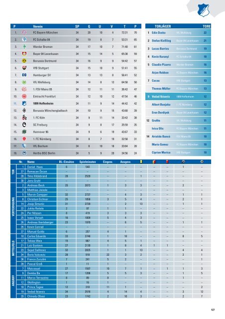 SAISONCHRONIK 2009/10 - 1899 Hoffenheim