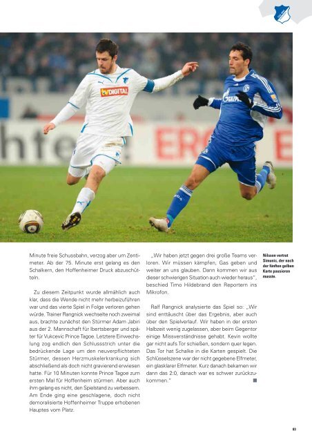 SAISONCHRONIK 2009/10 - 1899 Hoffenheim