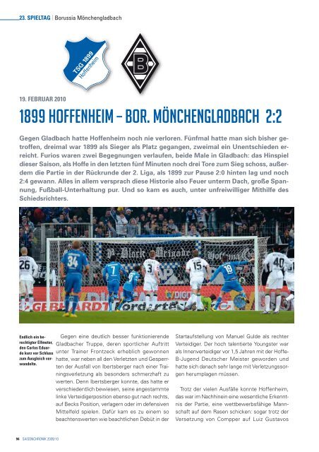 SAISONCHRONIK 2009/10 - 1899 Hoffenheim