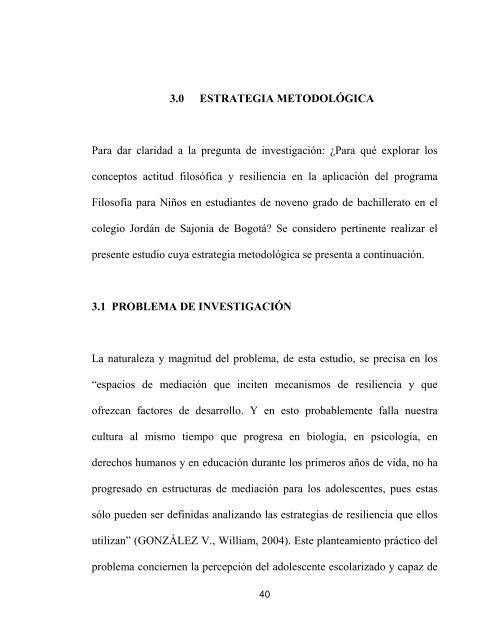 Informe de investigación sobre el lugar, pertinencia e impacto de los ...