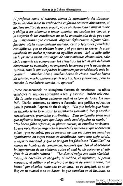 Libro - Valores de la cultura Nicaragüense - Parte 1 de 3 - Biblioteca ...