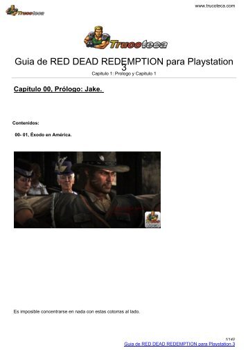 Guia de RED DEAD REDEMPTION para Playstation 3 - Trucoteca.com