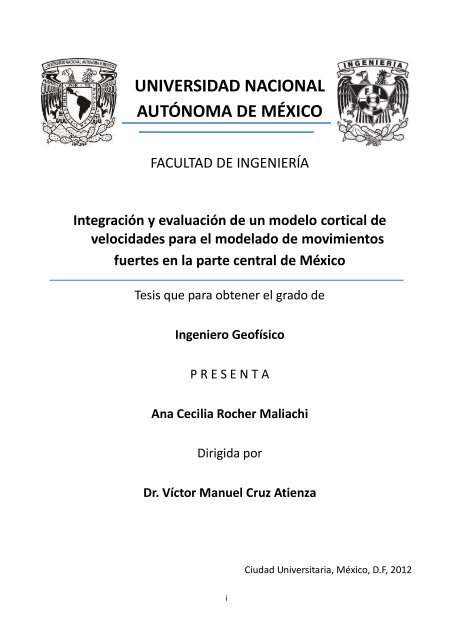 Integración y evaluación de un modelo cortical de velocidades para ...