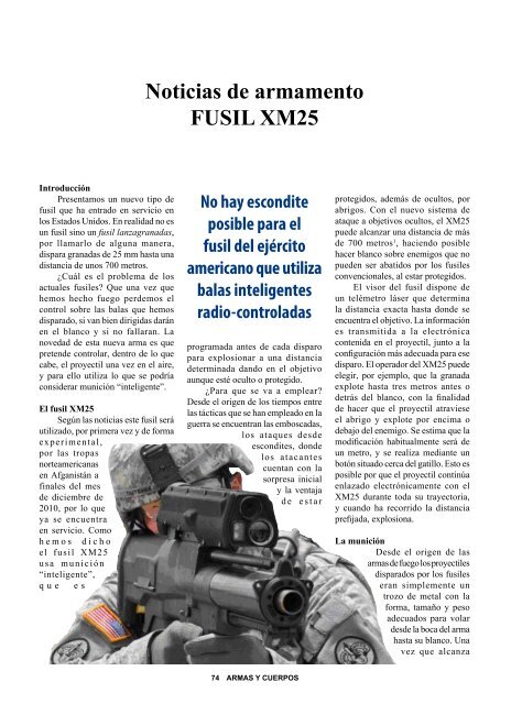 Revista Armas y Cuerpos nº 123 - Ejército de tierra - Ministerio de ...