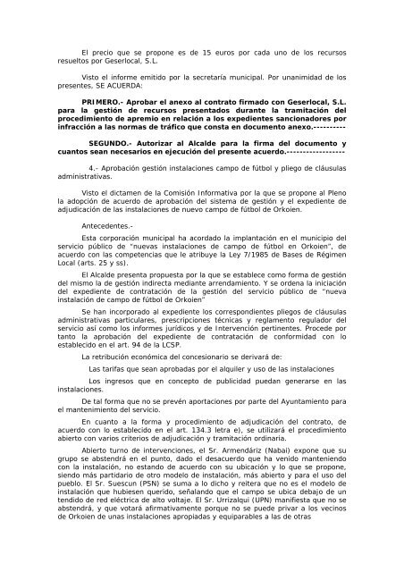 acta de la sesión ordinaria del pleno del ayuntamiento llevada a ...