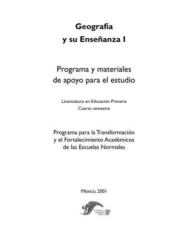 Geografía y su Enseñanza I - Escuela Normal del Estado
