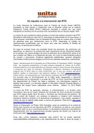 En repudio a la intervención del IPTK - Unitas